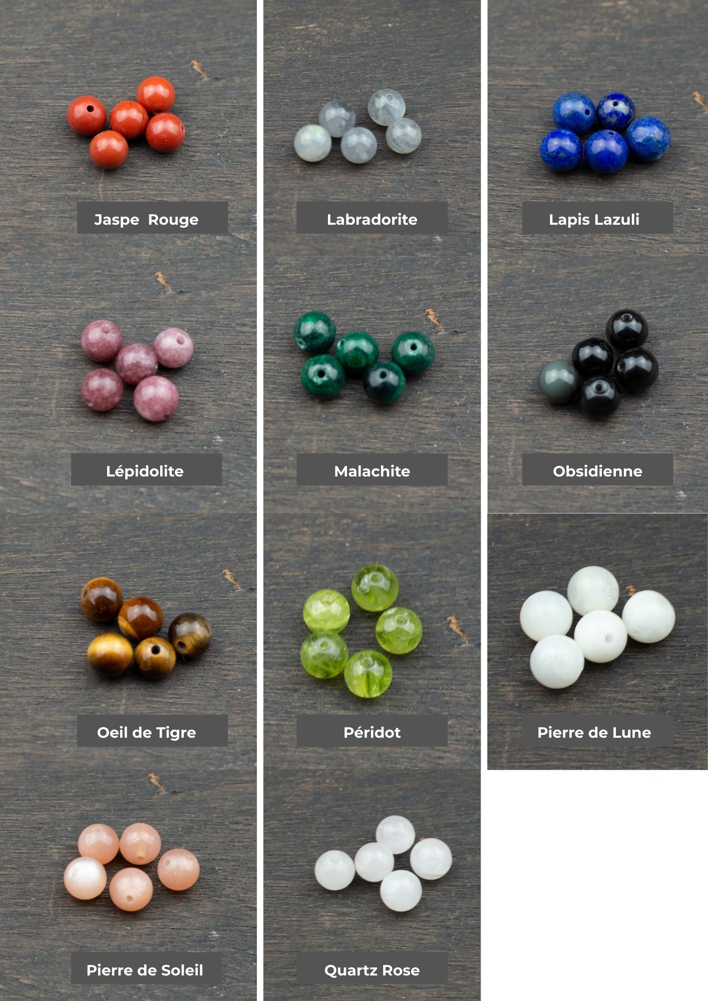 Porte-clés en cuivre et pierre naturelle - Essence sauvage – Image 3